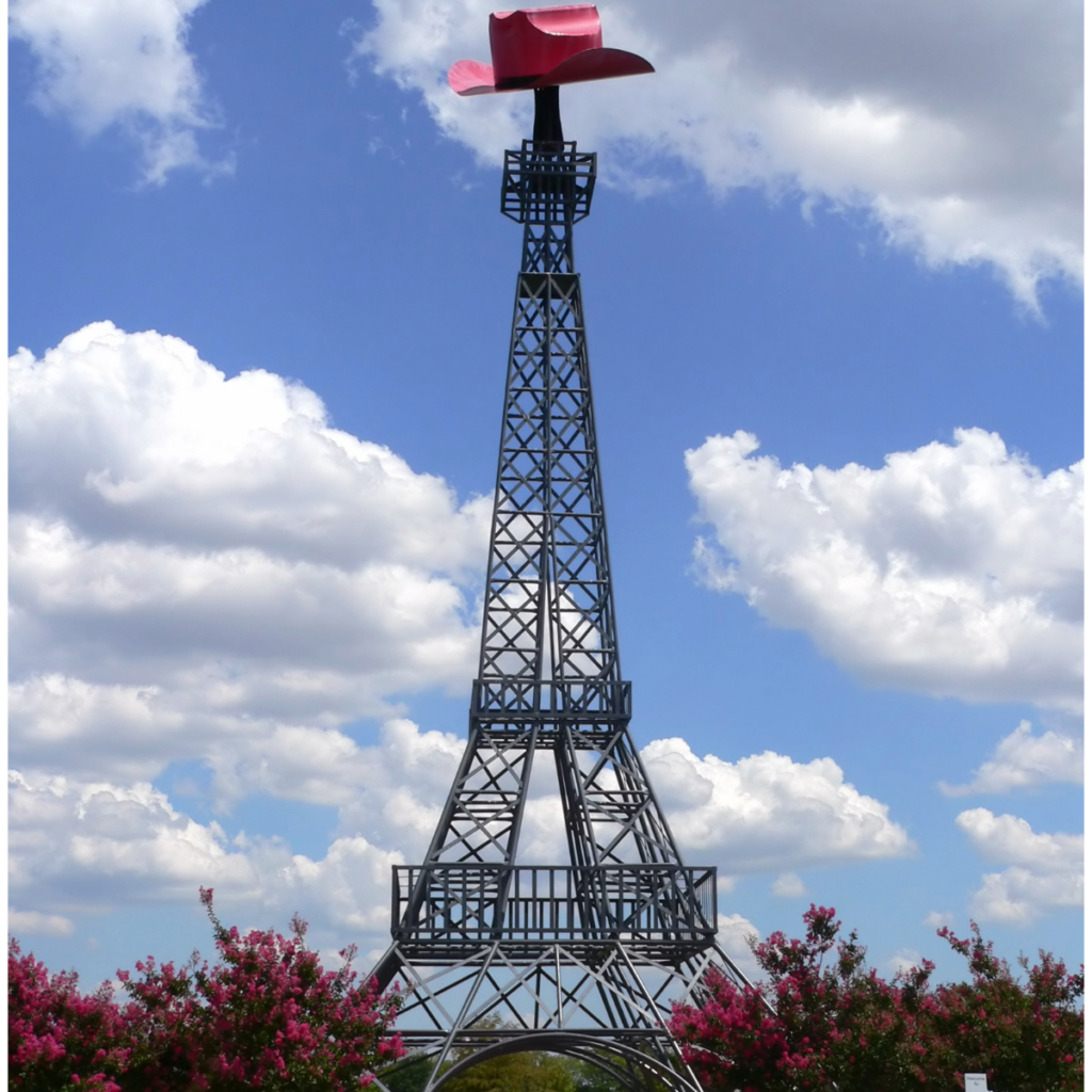 The Eiffel Tower with cowboy hat