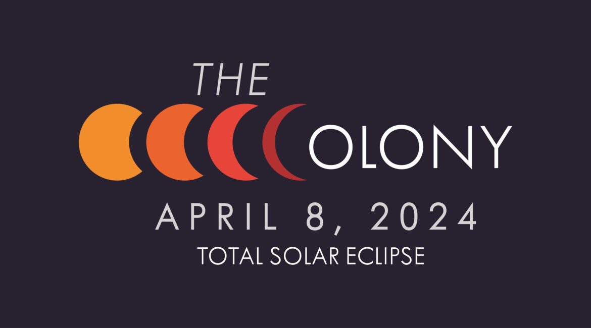 The Colony graphic for solar eclipse April 8, 2024