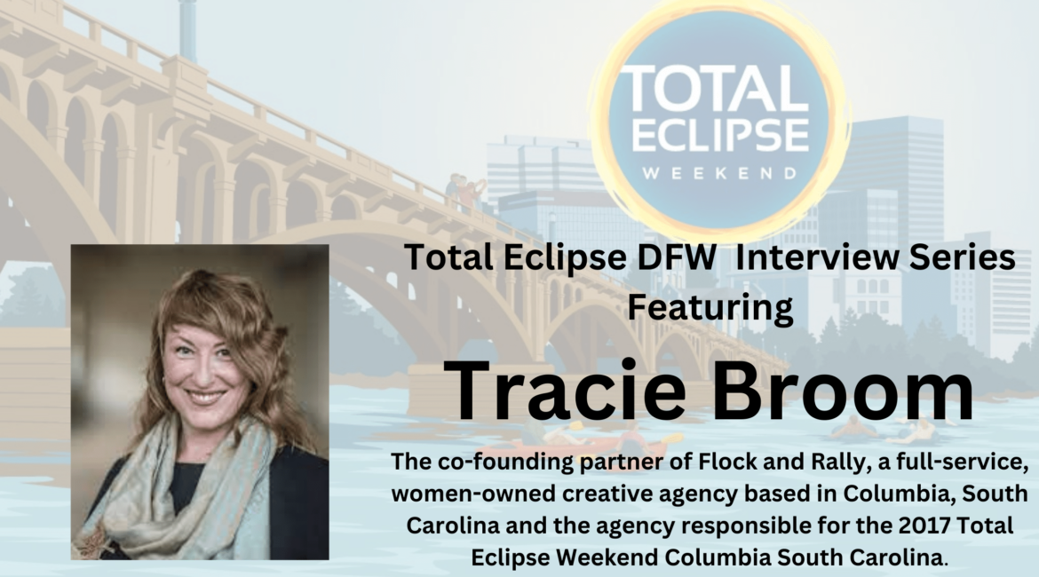 Eclipse event poster with a picture of a woman.