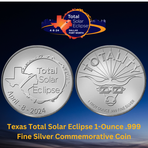 Texas Total Eclipse Silver Commemorative Coin