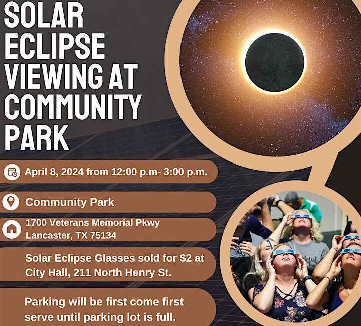 Lancaster Community Park graphic for solar eclipse