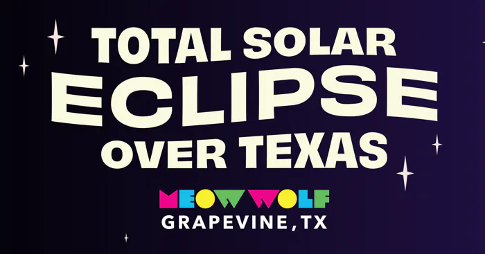 Meow Wolf graphic for solar eclipse