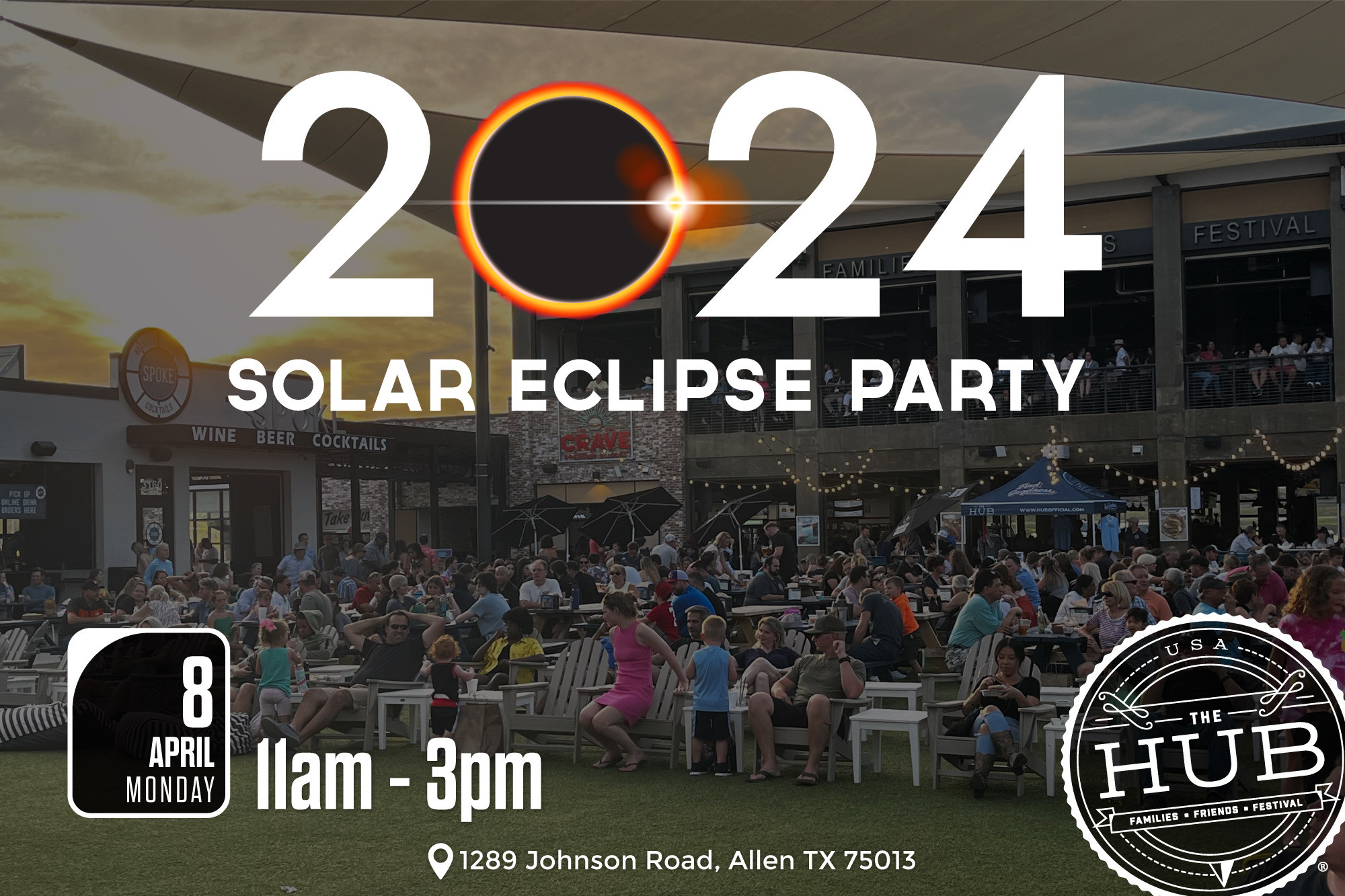 The HUB graphics for solar eclipse
